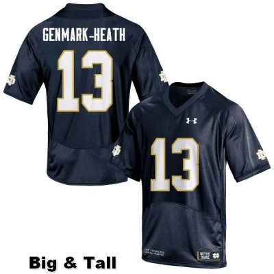 Notre Dame Fighting Irish Men's Jordan Genmark-Heath #13 Navy Under Armour Authentic Stitched Big & Tall College NCAA Football Jersey RIM8499XT